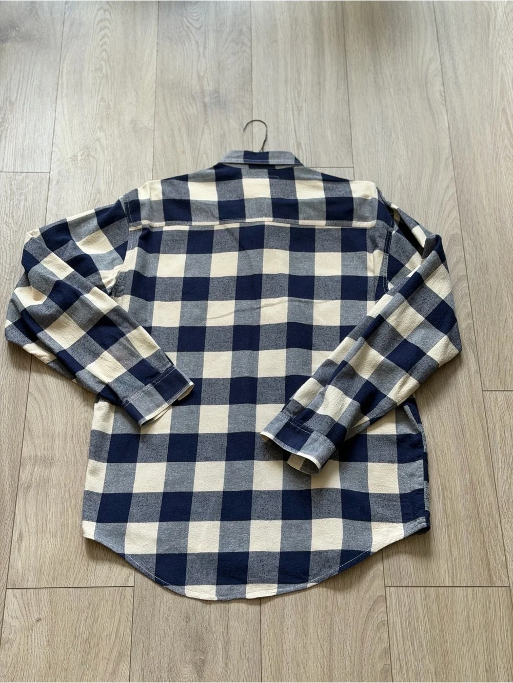 Levi's Navy and White Buffalo Check Button-Down Shirt
